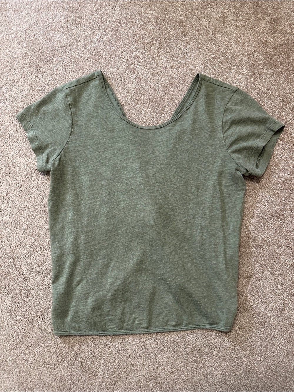 Abercrombie & Fitch Scoop Neck Tee - Olive